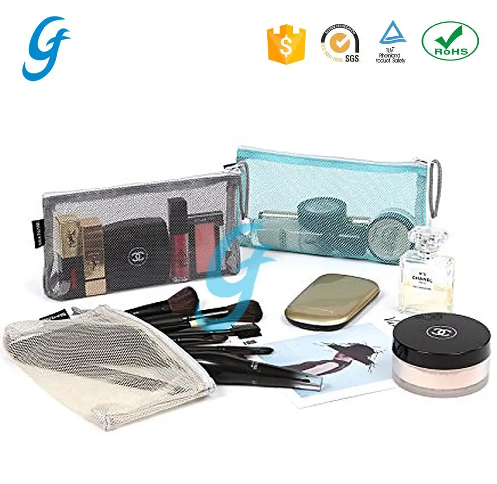 Various Color Small Nylon Mesh Zipper Pouch Bag With Custom Label Buy