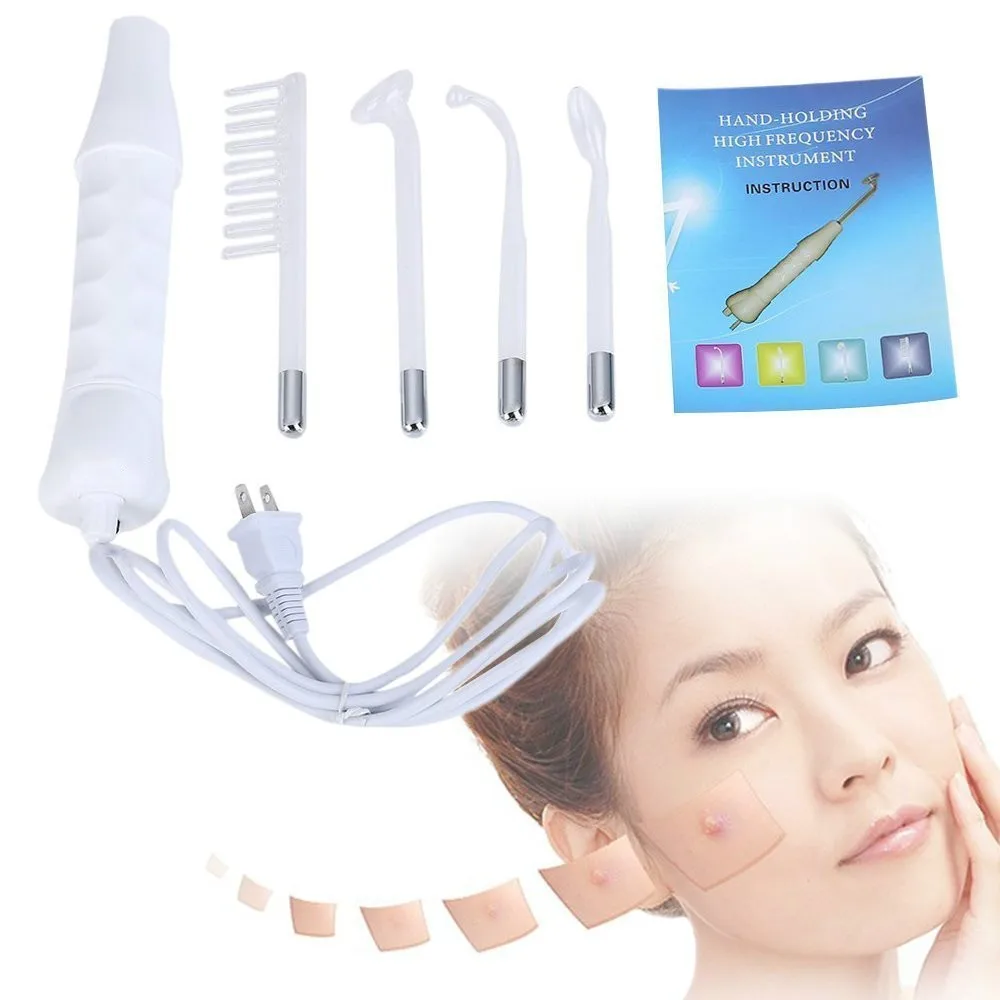 4 In 1 High Frequency Electrode Wand Electrotherapy Glass Tube Beauty