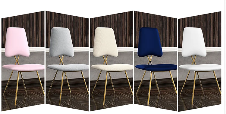 Wedding event party restaurant furniture fabric metal  dining chair Italian style chair with metal legs