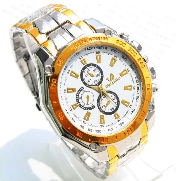 Large Face Fashion Quartz Gold Wrist Watches For Men Authentic Brand ...