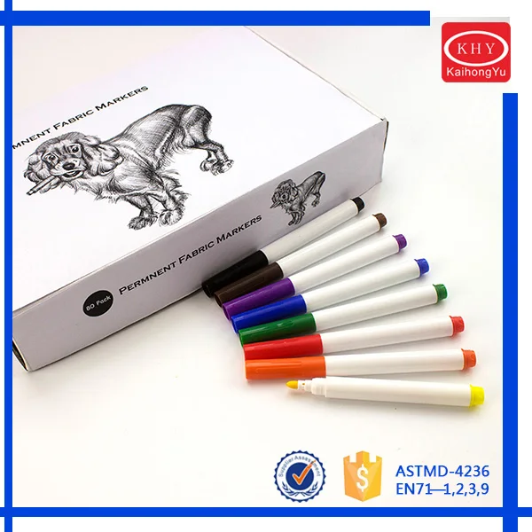 Download Non-toxic Multi-color Washable Art Markers Fabric Painting Pen With 2mm Fiber Tip For Body Diy ...