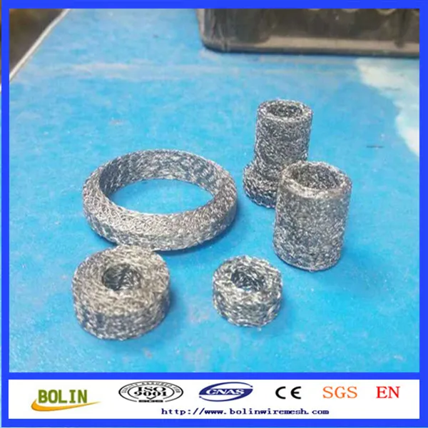 Stainless Steel Knitted Mesh Exhaust Silencers/knitted Mesh Gaskets