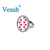 Wholesale New Fashion Silver Color Custom Sublimation Jewelry Finger Ring