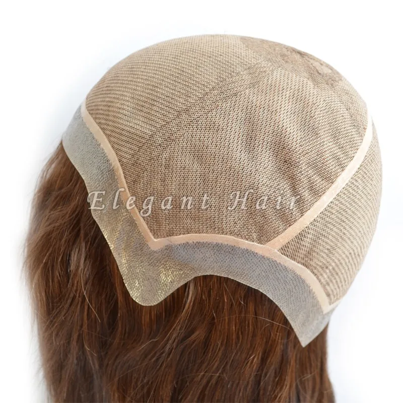 All Knots Hidden Human Hair Full Swiss Lace Silk Top Wig With Dark