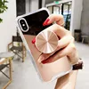 Luxury phone case with mobile stand for iphone 6s 7 8 plus X XS XSMAX XR plating mirror make up shockproof back cover shell