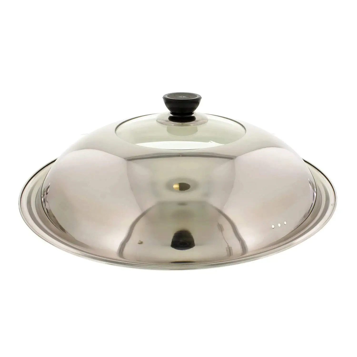 Buy Cheftor Stainless Steel and Heat Resistant Glass Stir Fry Lid Cover