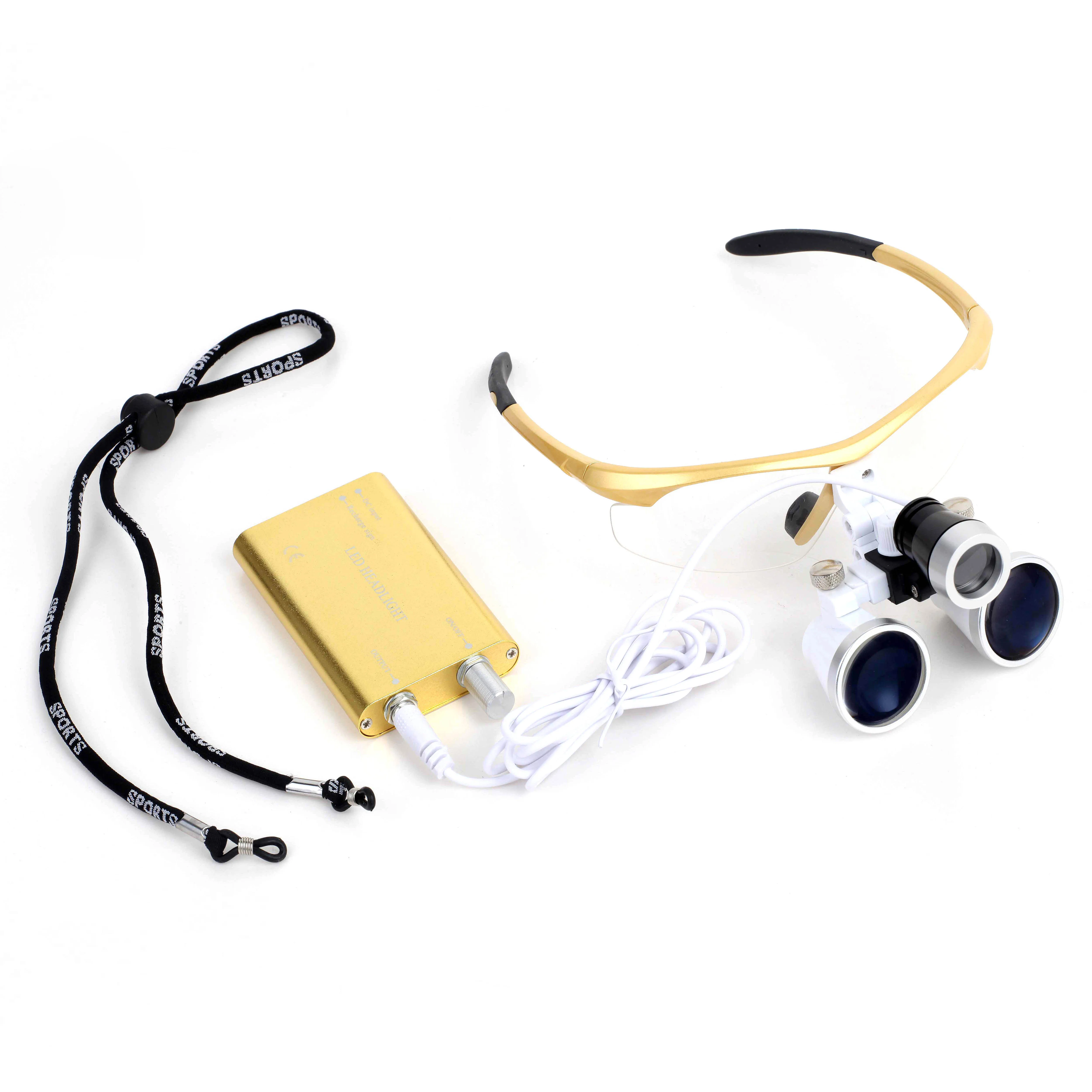 Led 2.5x 3.5x Dental Eye Loupe Magnifier Glasses Medical Surgical