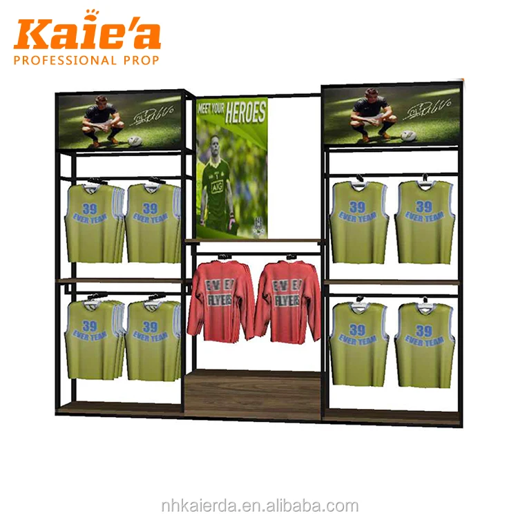 Clothes Sports Shop Display Rack Retail Sports Shop Design Buy Sports