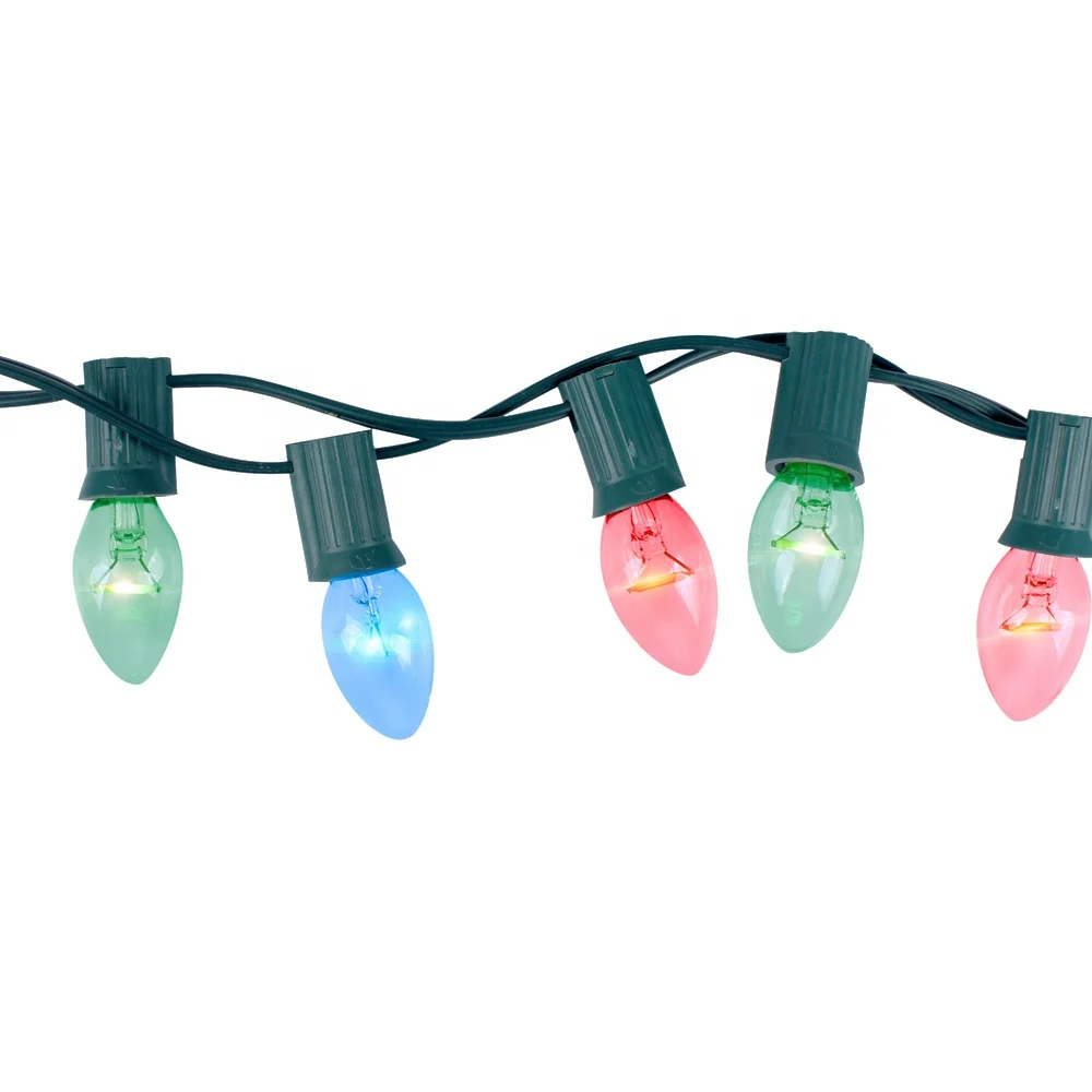 Chinlighting LED Filament String light C7 C9 Christmas Holiday RGB Warm white LED Filament Light String