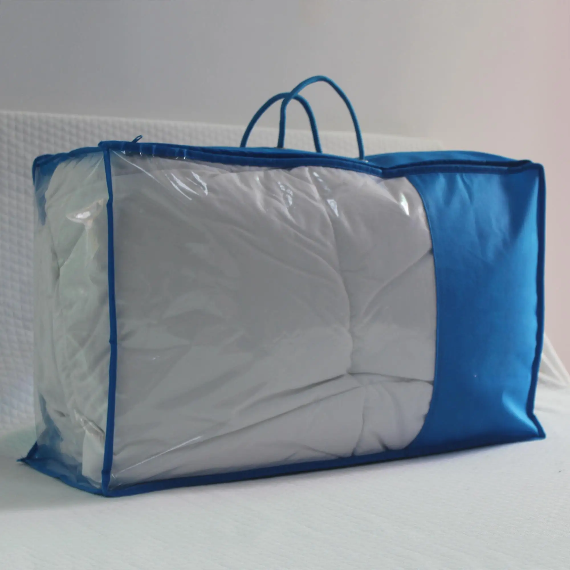 Plastic Vinyl Pvc Quilt And Duvet Bedding Packaging Bags With Zipper