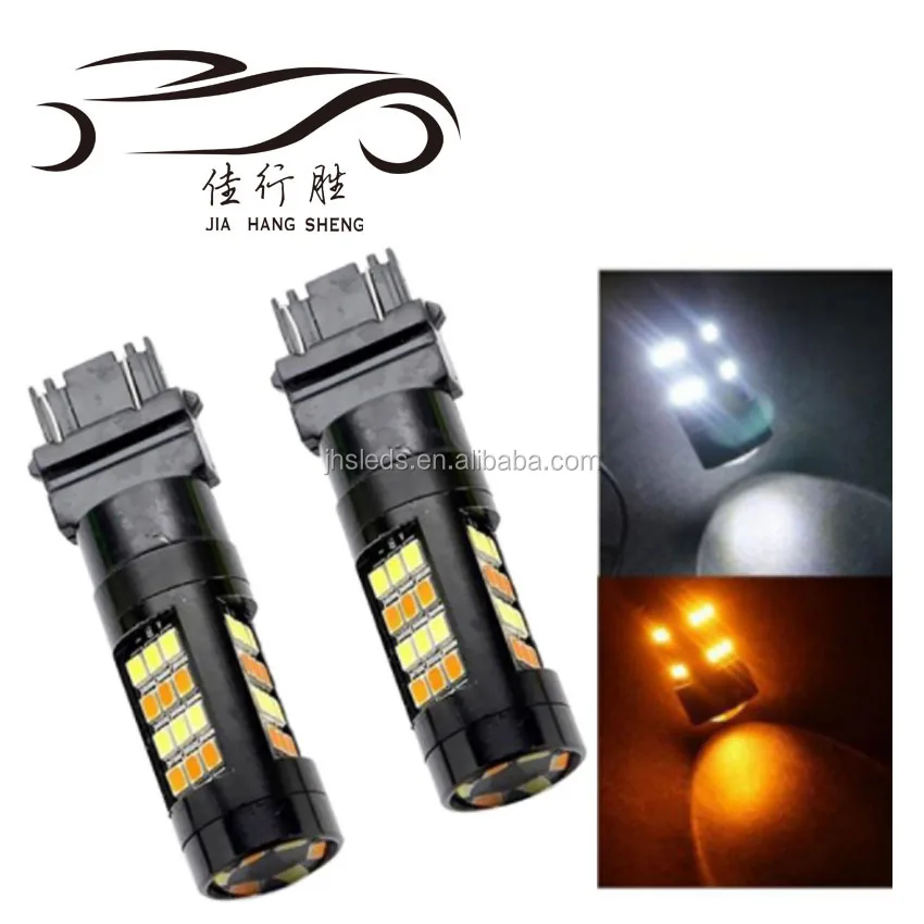 Wholesale brake led lamp t25 3157 white yellow switchback 2835 42smd dual color car led bulbs