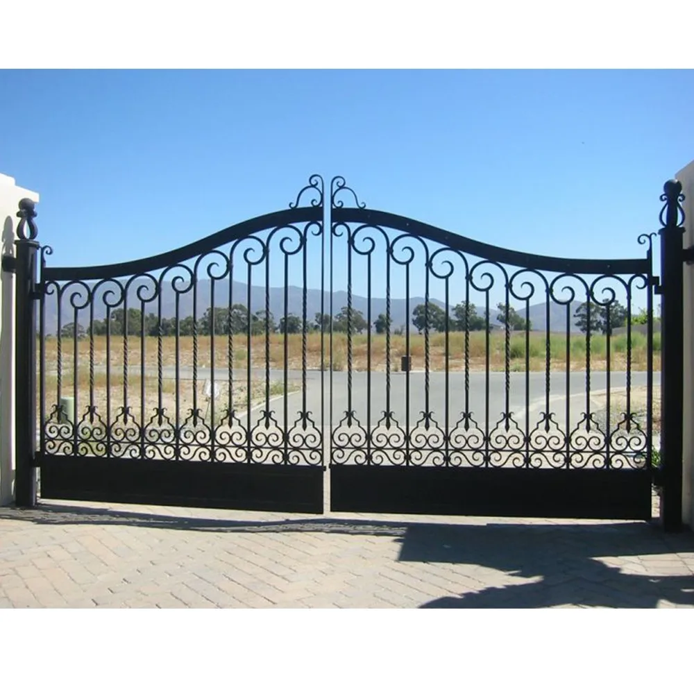 Simple Iron Gate Grill Designs Antique Wrought Iron Driveway Gate For