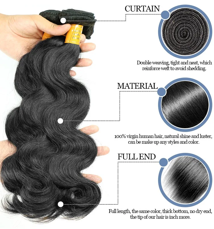 Peerless Virgin Hair Company Grade 9a Double Wefts Full Cuticle