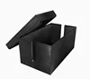 Natural material black Bamboo cable organizer management box