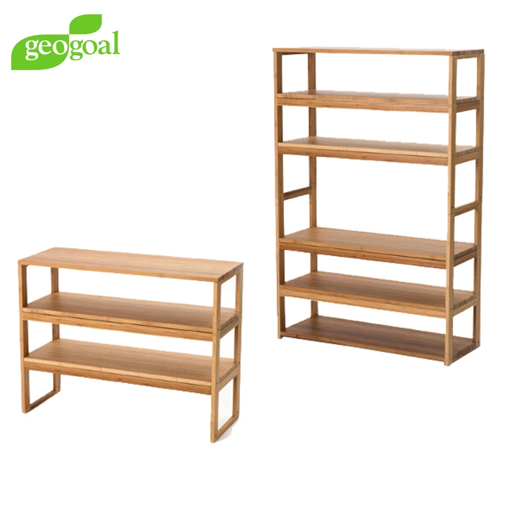 Free Standing Closet Shelves Bamboo Free Standing Ladder Shelves