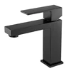 Engineering square design deck mount black brass basin faucet boiling water taps types