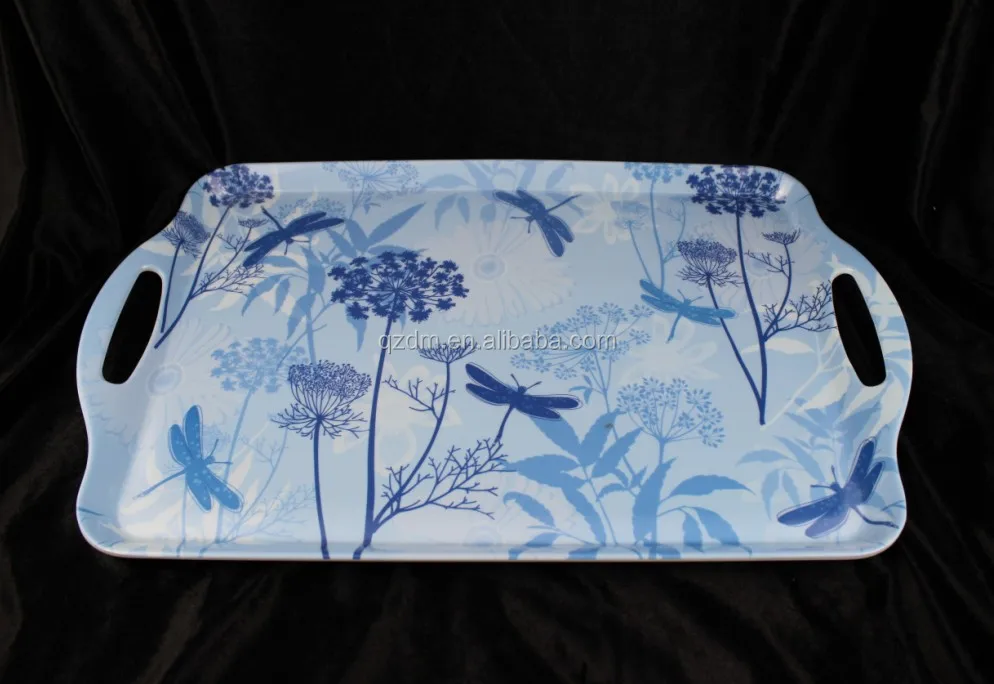 19inc melamine Food tray with handle 48x29.5cm Big tray