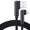 3ft 1m Red color game data braided Cable 90 degree Right Angle shaped ones