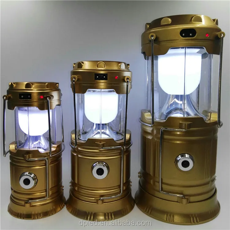 Telescopic solar led camping lantern rechargeable camping lantern light 5900T