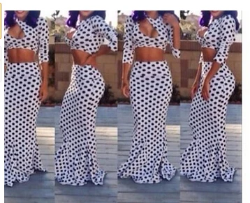 Polka dot fishtail dress images Polka dot fishtail dress images