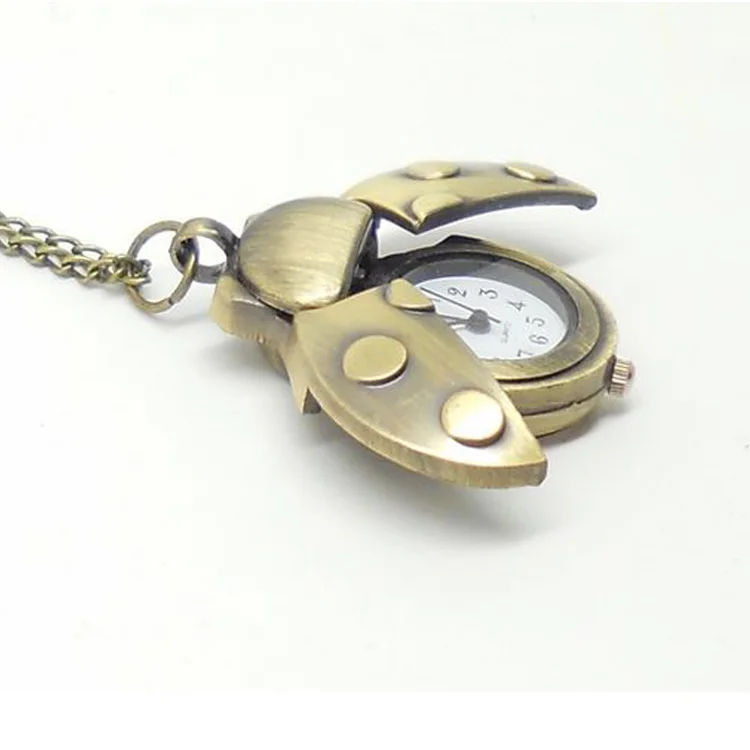 Silver Owl Pocket Watch Ladies Quartz Fashion Owl Shape Pocket Watch