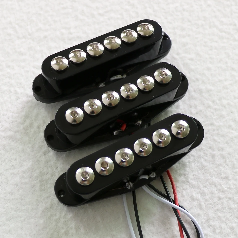 Large Hex Screw Pole Pieces Single Coil Guitar Pickups With Ceramic