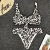 Prefect Quality Girl Micro Sexy Bikini Padded Leopard Print Triangle Two Piece Tankinis Swimwear