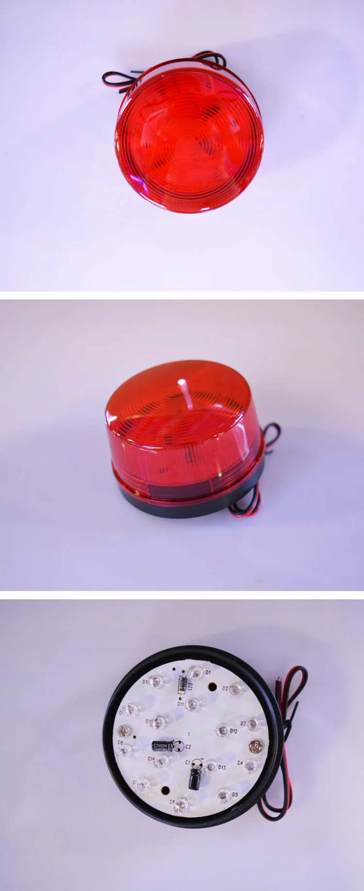 High quality 12V Motorcycle Flashing Warning LED Strobe Light with Siren