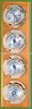 Four Instrument Brass Porthole Weather Station on Oak Wood Base