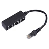 High Quality 3 Ports Socket LAN Cable Ethernet Network RJ45 Plug Splitter Extender Adapter