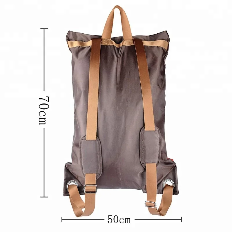 Custom Heavy Duty Nylon Hanging Large Laundry Backpack With Shoulder