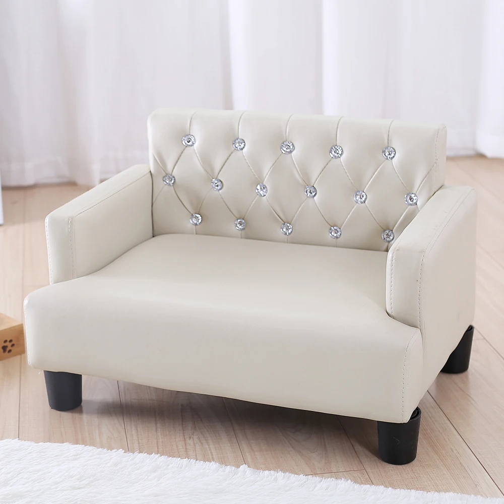 Chesterfield Faux Leather Large Dog Bed Designer Pet Sofa Luxury Product On