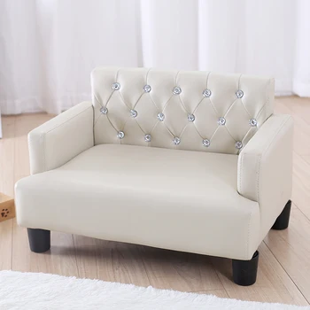 Chesterfield Faux Leather Large Dog Bed Designer Pet Sofa Luxury Chesterfield Faux Leather Large Dog Bed Designer Pet Sofa Luxury