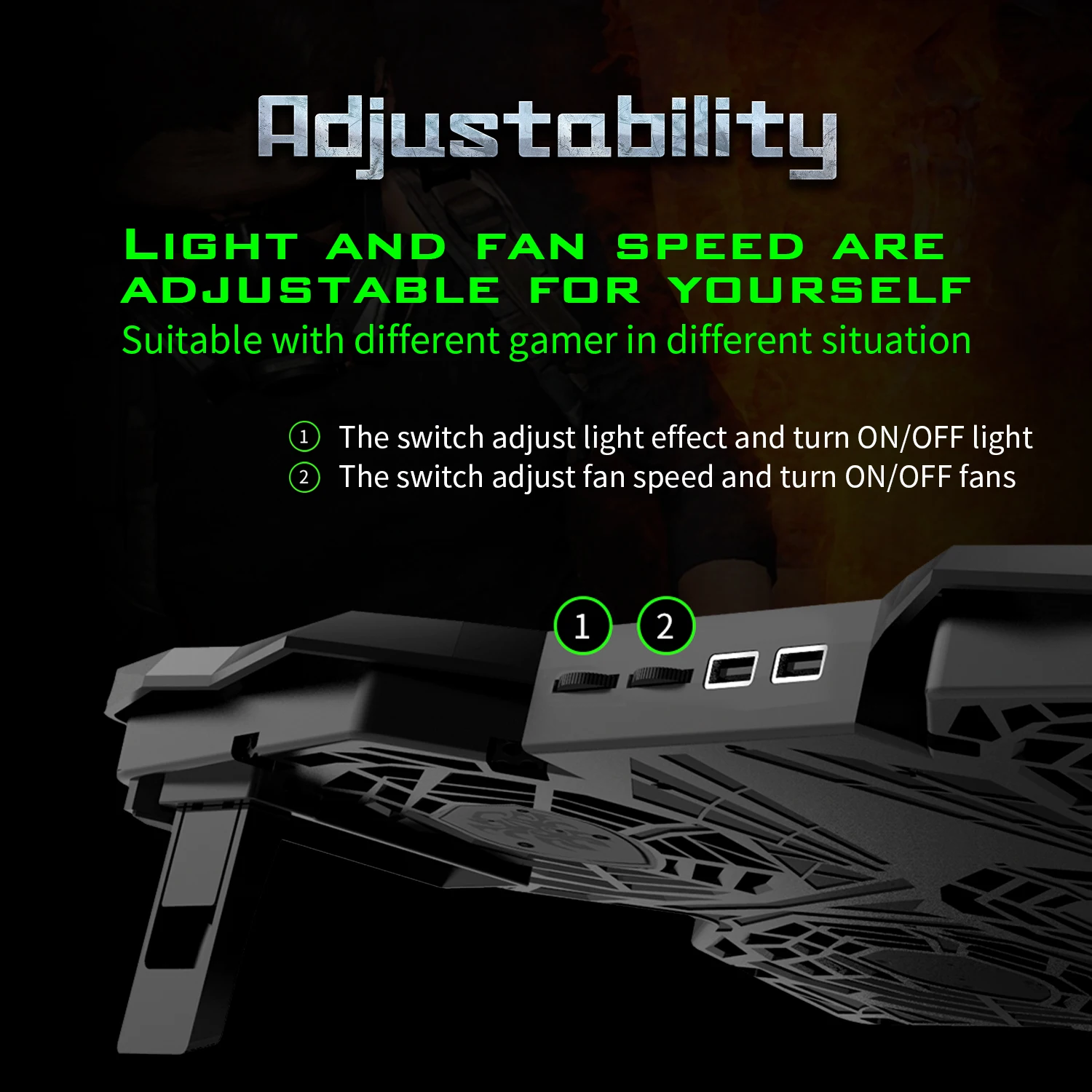 Game Style Cooling Equipment Notebook Cooling Cooler, Laptop Computer Cooler