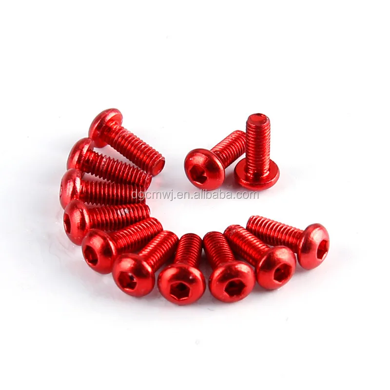 M4 Aluminum Alloy 7075 Pan/Round Head Allen Hex Socket Cap Screw Bolts,Anodizing