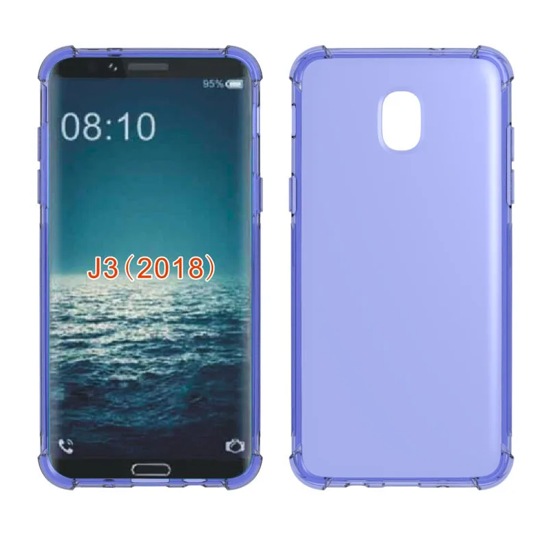 Transparent Shockproof soft Tpu cover case For Samsung Galaxy J3 2018