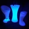 IP 68 PE Materia Garden RGB led illuminated cocktail bar table for Party and event