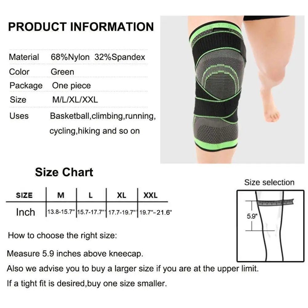 Unisex Knitted Knee Sleeves Adjustable Strap Improved Circulation ...