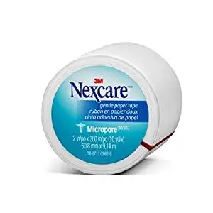 Nexcare(TM) Micropore(TM) Paper First Aid Tape, 530-P1/2, 2 in x 10 yds, Wrapped You are purchasing the Min order quantity which is 24 RLS