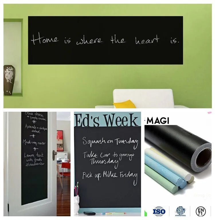 Office 3colors Wall Contact Paper Chalkboard Roll Decorative Wall