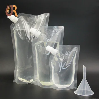 Clear Stand Up Pouch Bag With Spout And Funnel - Buy Liquid Stand Up ...