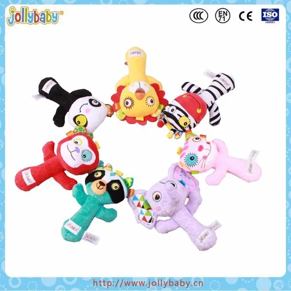 Jollybaby wholesale plush hand rattle stick best baby toys