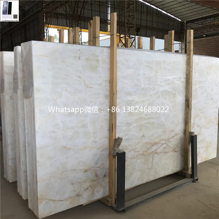 Pakistan White Onyx Marble For Dining Table Tops And Coffee Tables