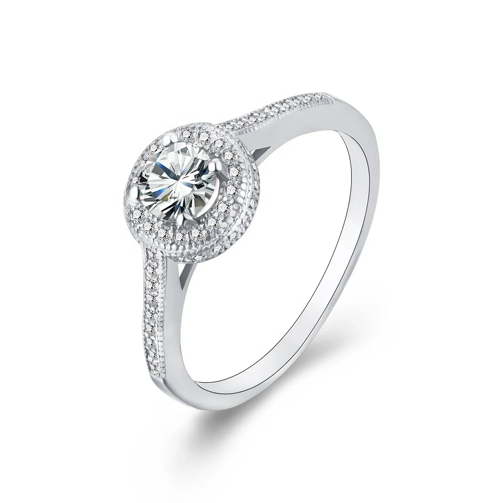 Wholesale China Cubic Zirconia Diamond 925 Sterling Silver Solitaire