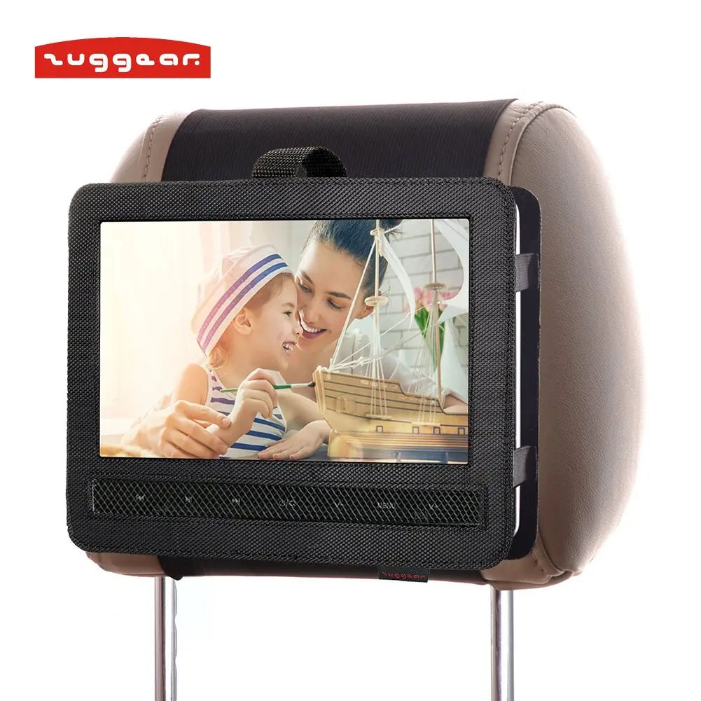 Get Quotations · Zuggear Car Headrest Mount Holder Strap Case for Swivel and Flip Style Portable DVD Player -