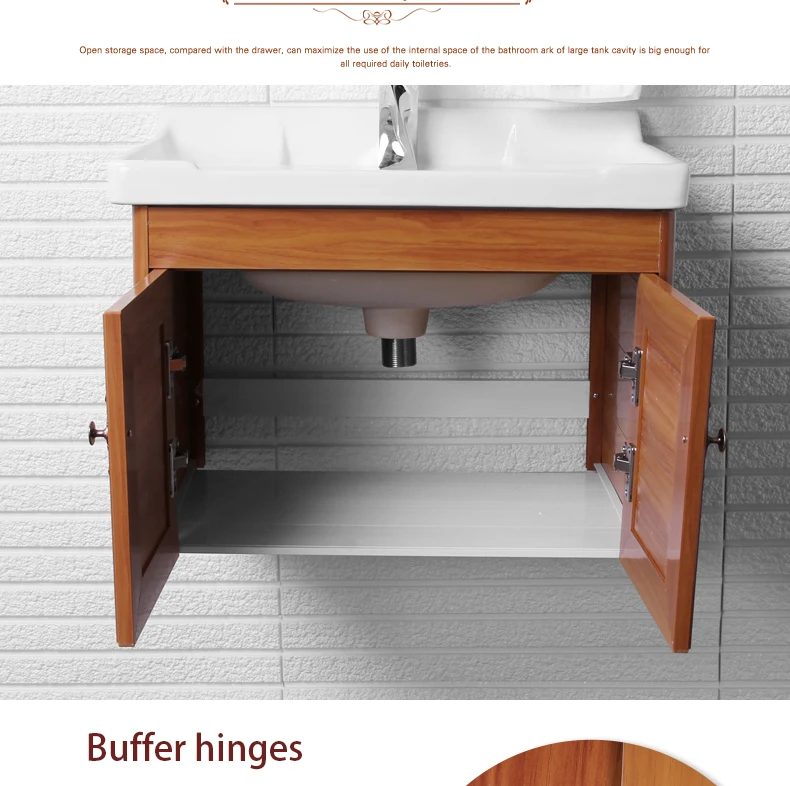 Bathroom Washbasin Cabinet Stainless Steel With Mirror