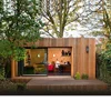 prefabricated light steel modular kits assembled wooden design house garden studio
