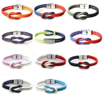 Fashion Design Custom Nylon Bracelet Nautical Anchor Cuff Bracelets Fashion Design Custom Nylon Bracelet Nautical Anchor Cuff Bracelets Twining Weave Rope Punk Diy