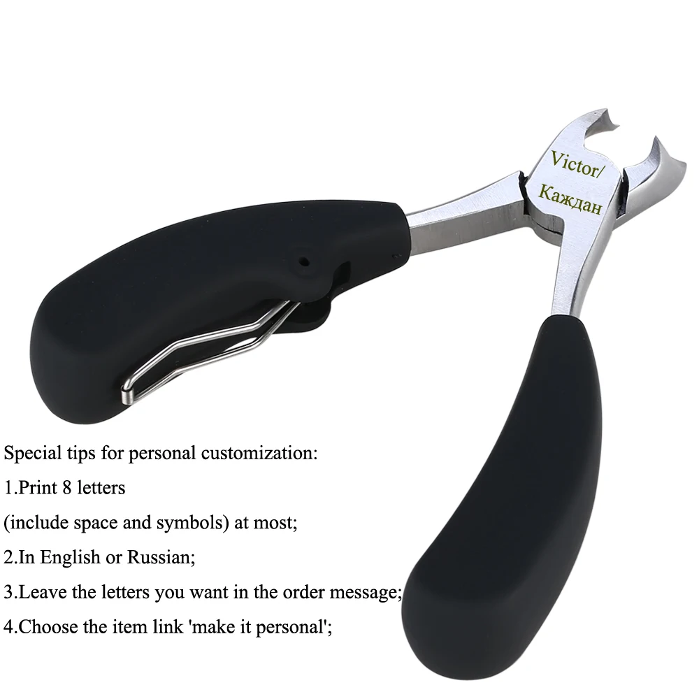 Tesoura de Unhas de Aço Cortador de Mão de Borracha Inoxidável Professional Cuticle Nipper Ferramentas Unhas Manicure 6 Cortadores e aparadores
