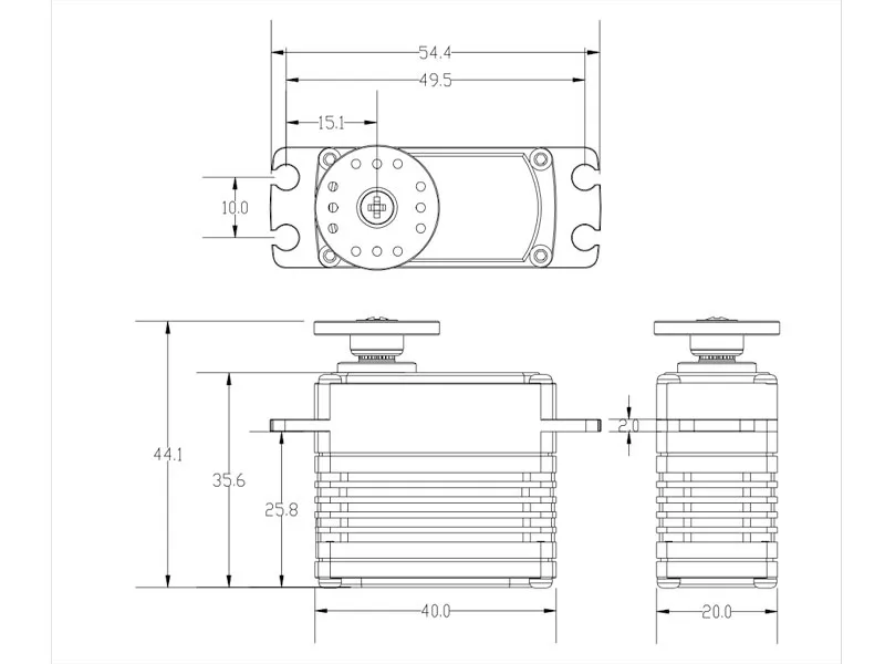 K-power RC31P Digital Servo 30kg 360 Degree Robot servo